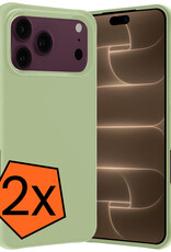 Nomfy Nomfy iPhone 18 Pro Hoesje Siliconen - Groen - 2 PACK