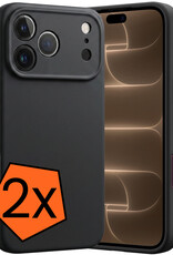 Nomfy Nomfy iPhone 18 Pro Hoesje Siliconen - Zwart - 2 PACK