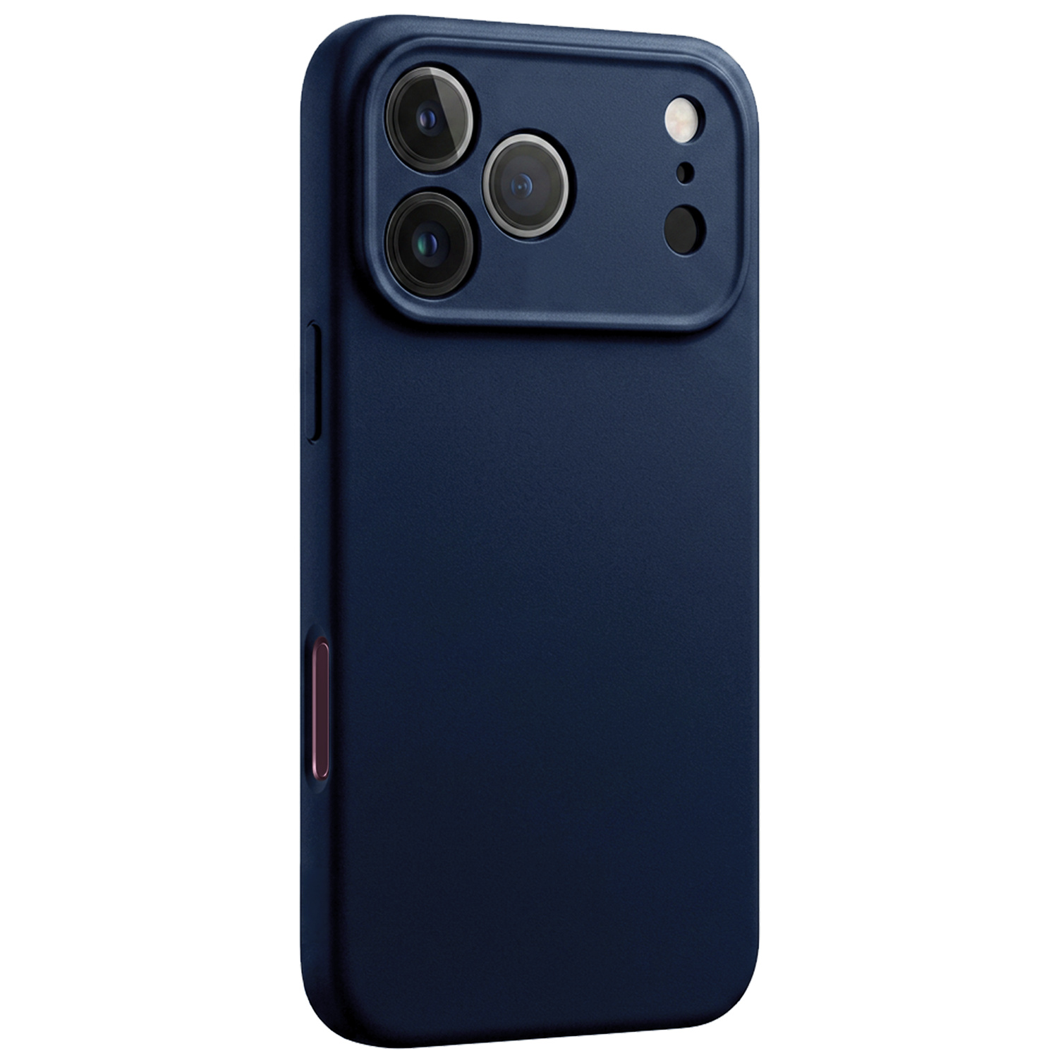 Nomfy Nomfy iPhone 18 Pro Hoesje Siliconen Met 2x Screenprotector Met Dichte Notch - Donkerblauw