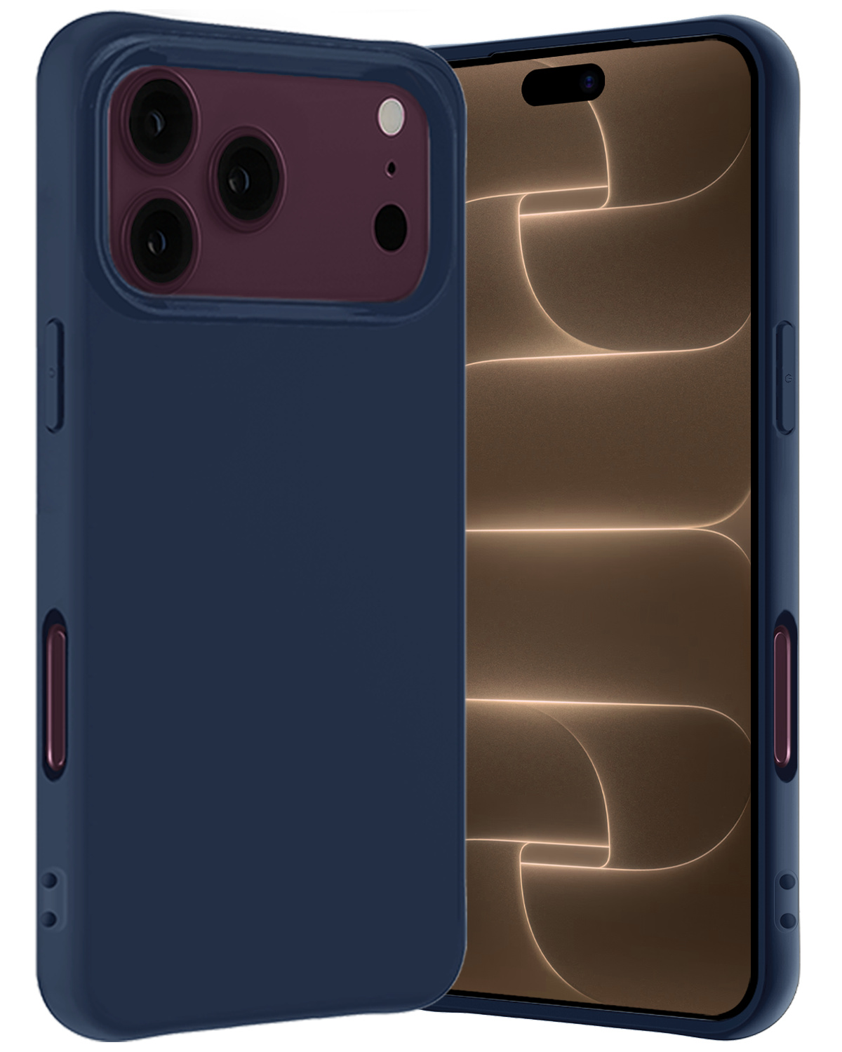 Nomfy Nomfy iPhone 18 Pro Max Hoesje Siliconen - Donkerblauw