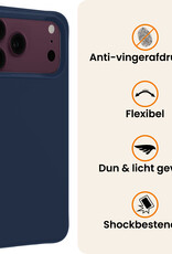 Nomfy Nomfy iPhone 18 Pro Max Hoesje Siliconen - Donkerblauw