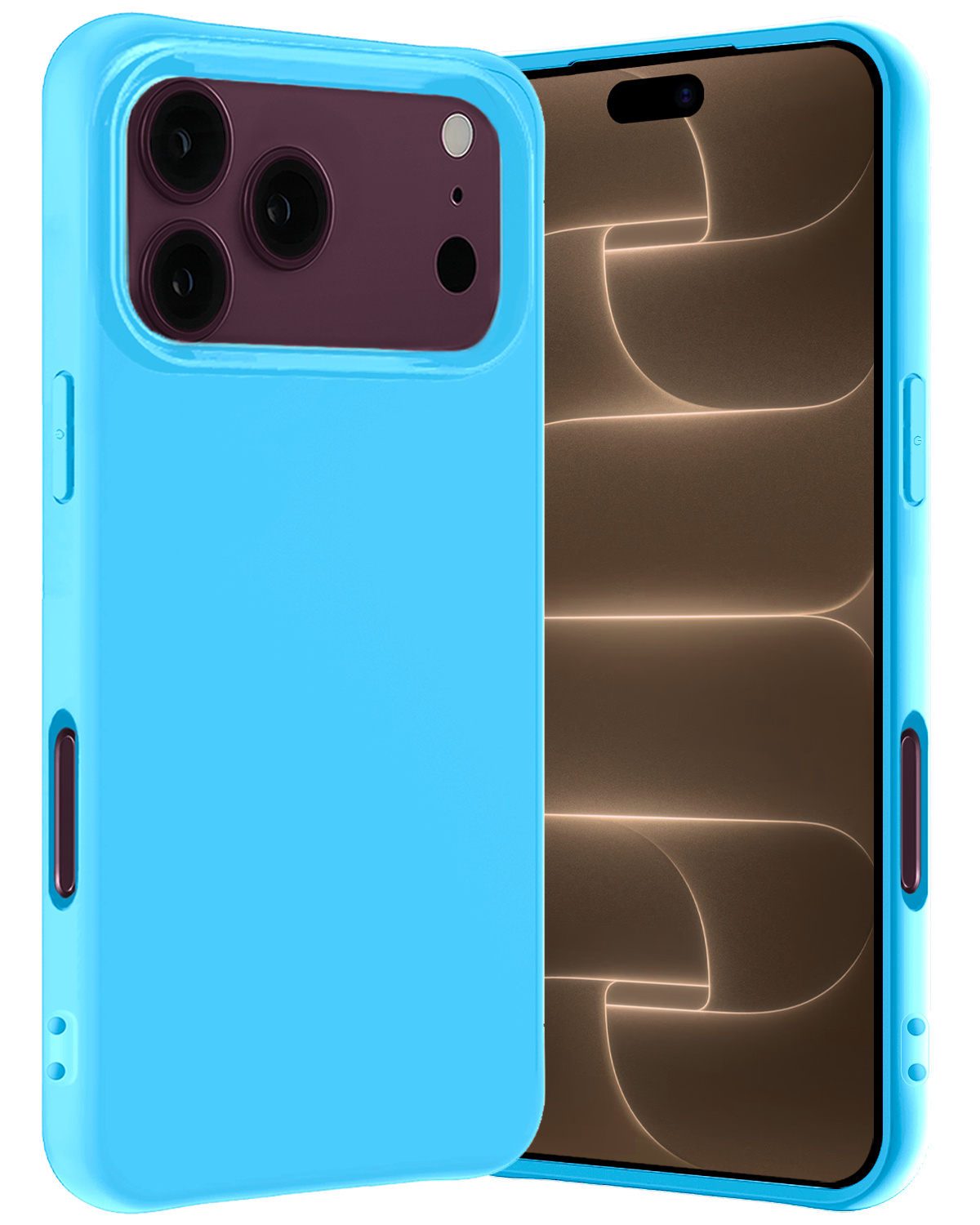 Nomfy Nomfy iPhone 18 Pro Max Hoesje Siliconen - Lichtblauw