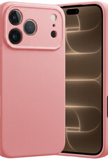 Nomfy Nomfy iPhone 18 Pro Max Hoesje Siliconen - Lichtroze
