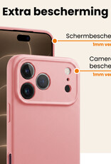 Nomfy Nomfy iPhone 18 Pro Max Hoesje Siliconen - Lichtroze