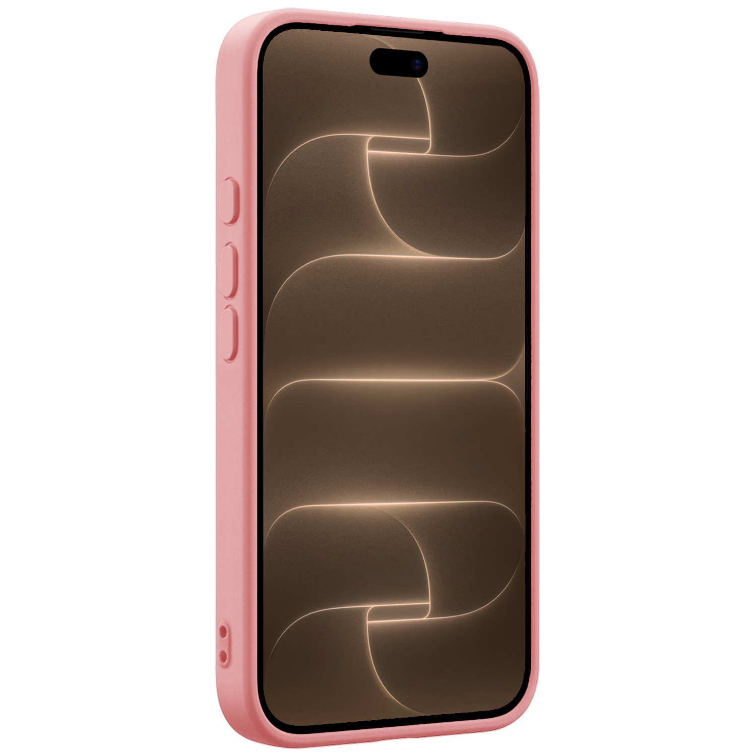 Nomfy Nomfy iPhone 18 Pro Max Hoesje Siliconen - Lichtroze