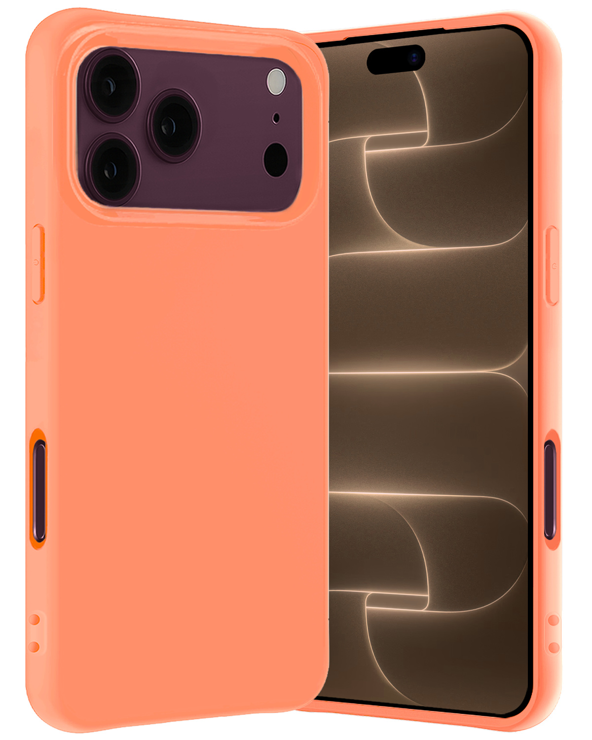 Nomfy Nomfy iPhone 18 Pro Max Hoesje Siliconen - Perzik