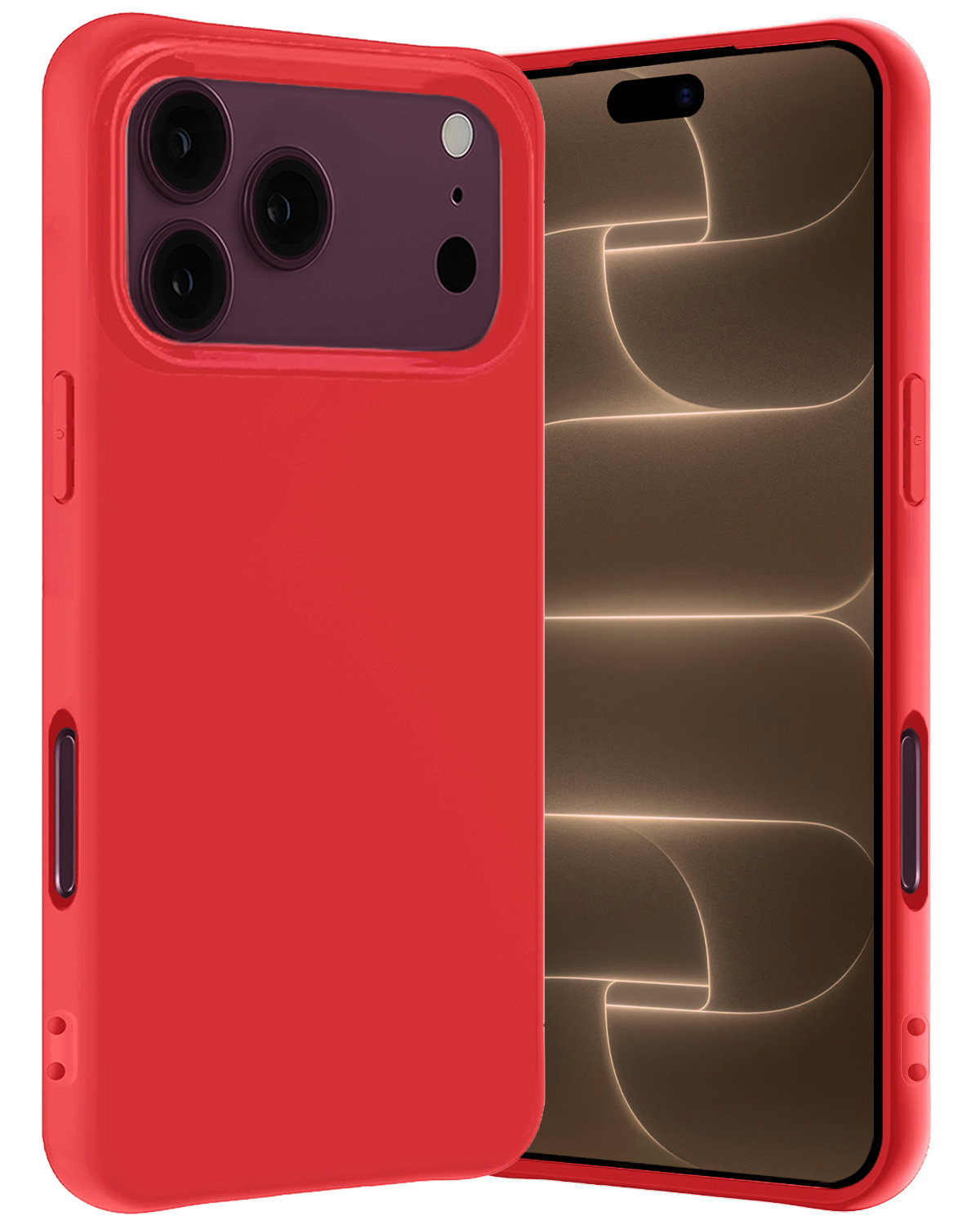 Nomfy Nomfy iPhone 18 Pro Max Hoesje Siliconen - Rood