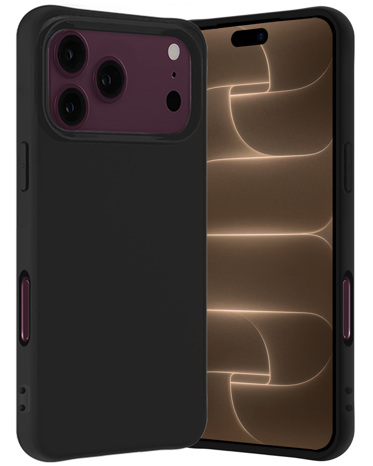 Nomfy Nomfy iPhone 18 Pro Max Hoesje Siliconen - Zwart