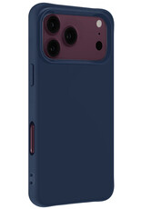 Nomfy Nomfy iPhone 18 Pro Max Hoesje Siliconen - Donkerblauw - 2 PACK