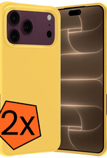 Nomfy Nomfy iPhone 18 Pro Max Hoesje Siliconen - Geel - 2 PACK