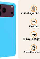 Nomfy Nomfy iPhone 18 Pro Max Hoesje Siliconen - Lichtblauw - 2 PACK