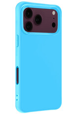 Nomfy Nomfy iPhone 18 Pro Max Hoesje Siliconen - Lichtblauw - 2 PACK