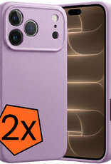 Nomfy Nomfy iPhone 18 Pro Max Hoesje Siliconen - Lila - 2 PACK