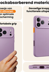Nomfy Nomfy iPhone 18 Pro Max Hoesje Siliconen - Lila - 2 PACK