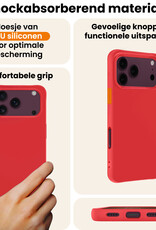 Nomfy Nomfy iPhone 18 Pro Max Hoesje Siliconen - Rood - 2 PACK