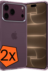 Nomfy Nomfy iPhone 18 Pro Max Hoesje Siliconen - Transparant - 2 PACK