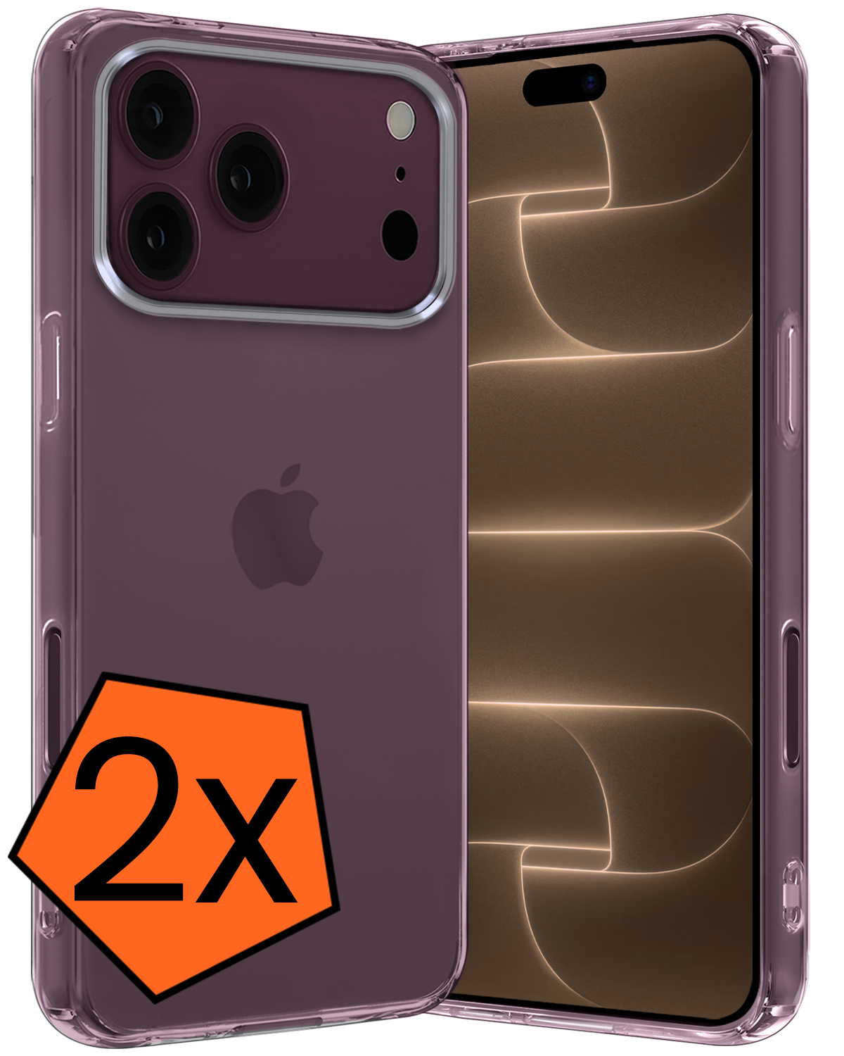 Nomfy Nomfy iPhone 18 Pro Max Hoesje Siliconen - Transparant - 2 PACK