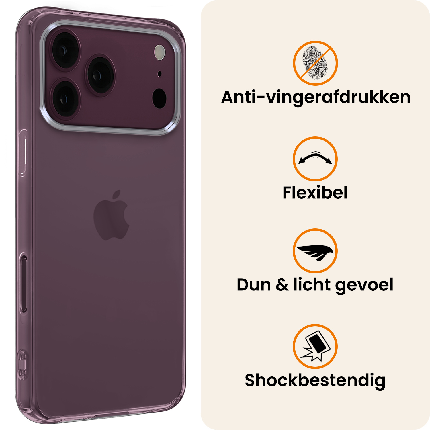 Nomfy Nomfy iPhone 18 Pro Max Hoesje Siliconen - Transparant - 2 PACK