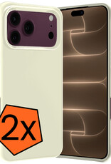 Nomfy Nomfy iPhone 18 Pro Max Hoesje Siliconen - Wit - 2 PACK