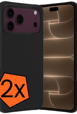 Nomfy Nomfy iPhone 18 Pro Max Hoesje Siliconen - Zwart - 2 PACK