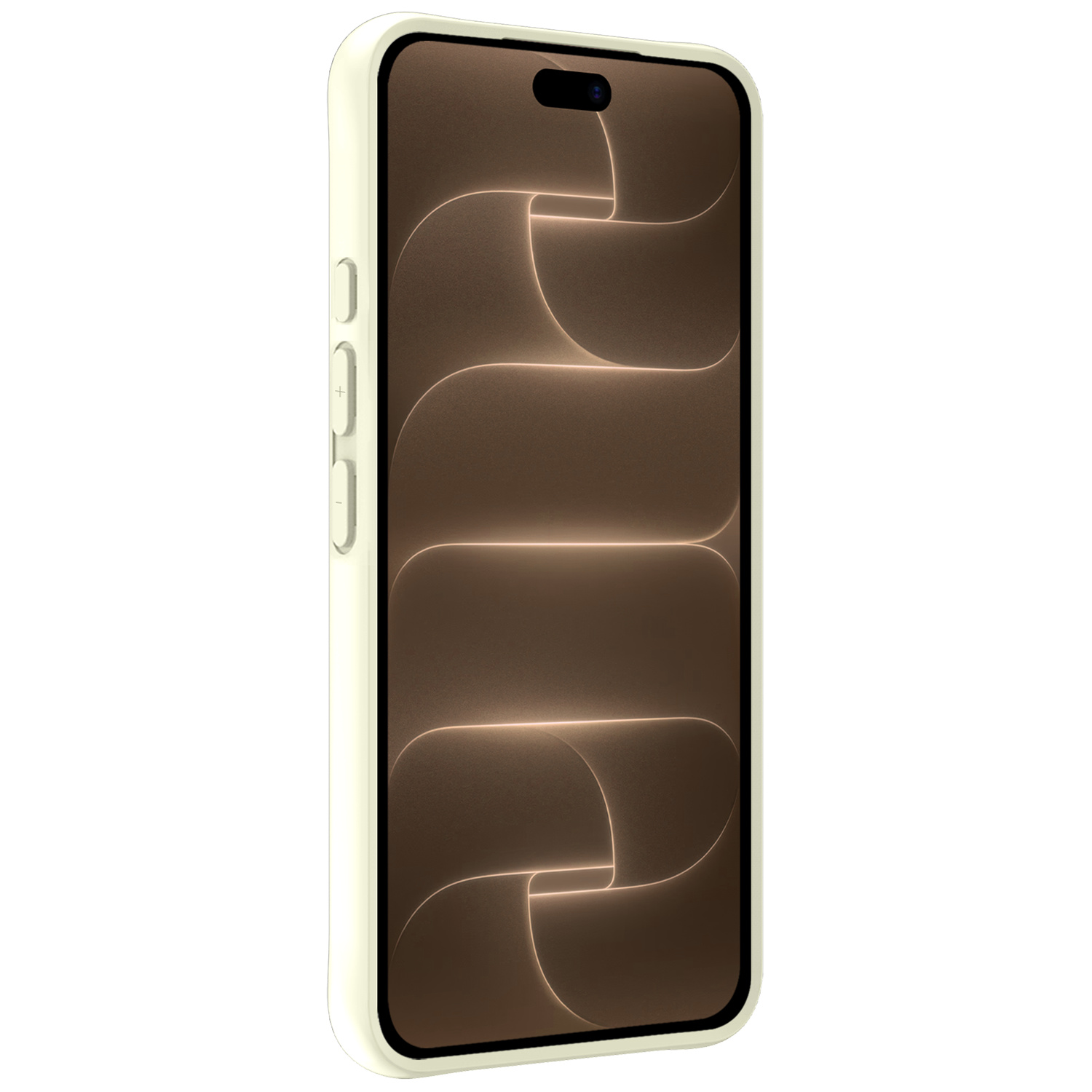 Nomfy Nomfy iPhone 18 Pro Max Hoesje Siliconen Met Screenprotector Met Dichte Notch - Wit