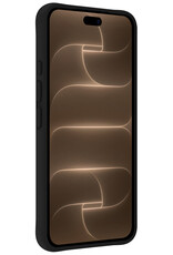 Nomfy Nomfy iPhone 18 Pro Max Hoesje Siliconen Met Screenprotector Met Dichte Notch - Zwart