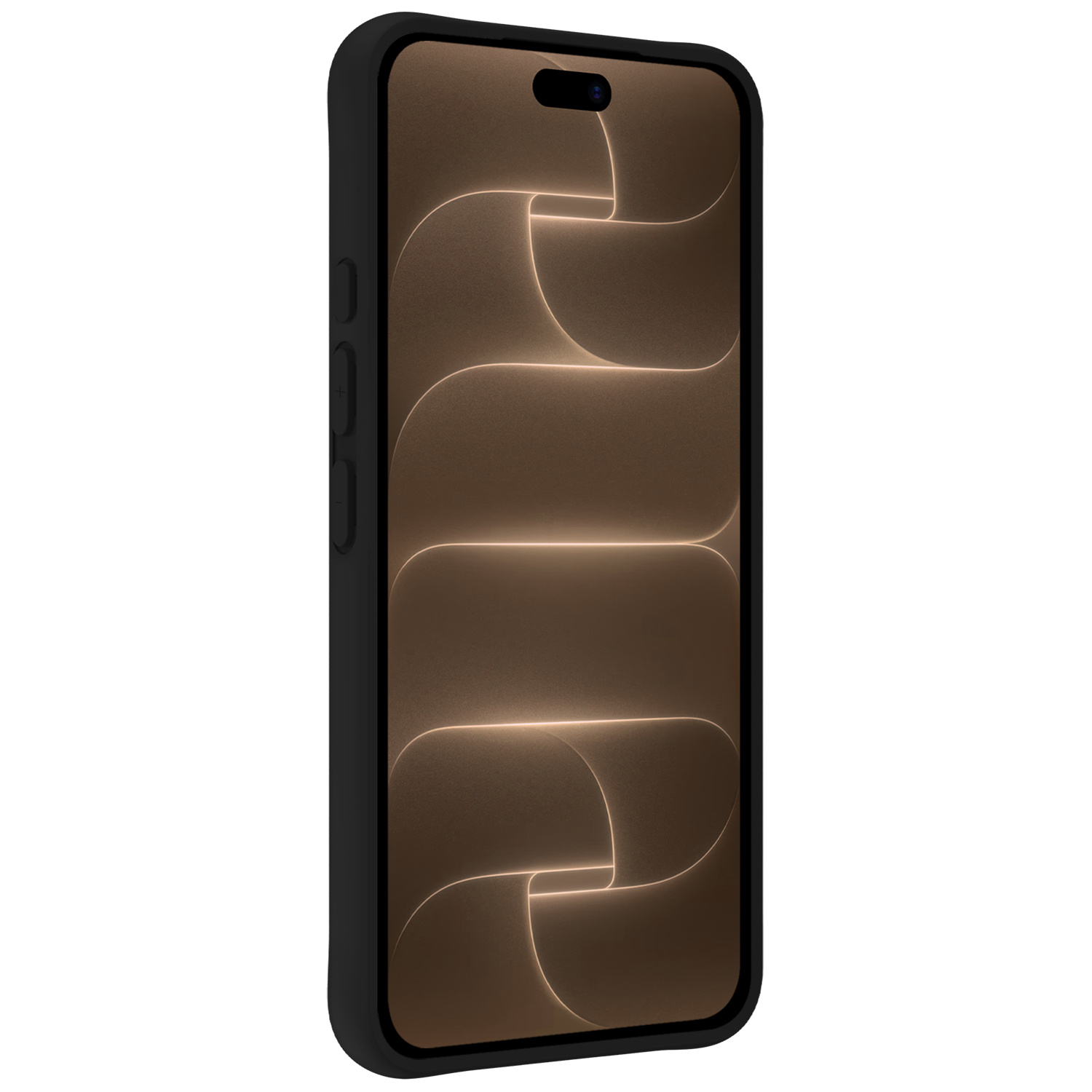 Nomfy Nomfy iPhone 18 Pro Max Hoesje Siliconen Met Screenprotector Met Dichte Notch - Zwart