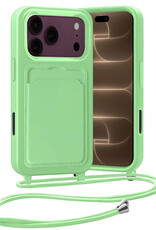 Nomfy Nomfy iPhone 18 Pro Max Hoesje Pashouder met Koord - Groen