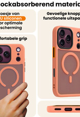 Nomfy Nomfy iPhone 18 Pro Max Magsafe Hoesje Perzik Met Screenprotector