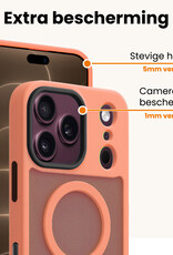 Nomfy Nomfy iPhone 18 Pro Max Magsafe Hoesje Perzik Met 2x Screenprotector