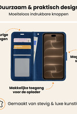 Nomfy Nomfy iPhone 18 Pro Hoesje Bookcase - Donkerblauw