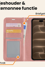 Nomfy Nomfy iPhone 18 Pro Hoesje Bookcase - Rose Goud