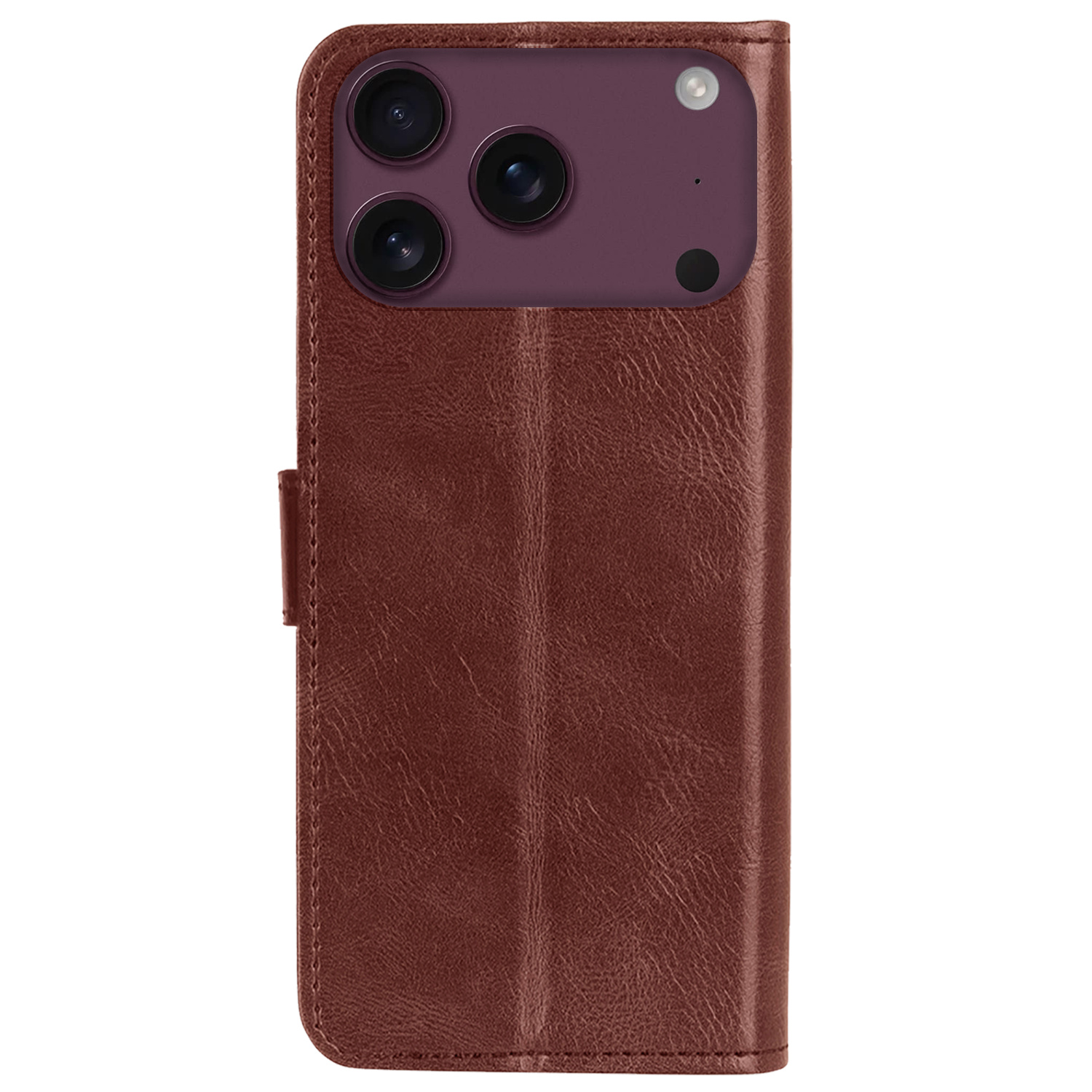 Nomfy Nomfy iPhone 18 Pro Hoesje Bookcase Met Screenprotector - Bruin