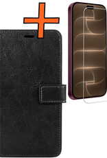Nomfy Nomfy iPhone 18 Pro Max Hoesje Bookcase Met Screenprotector - Zwart