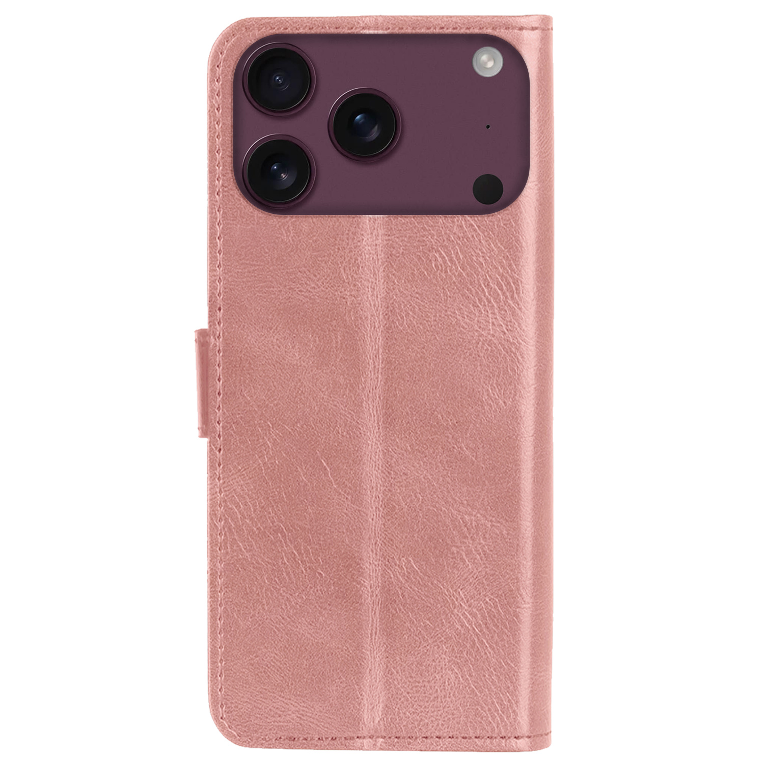 Nomfy Nomfy iPhone 18 Pro Max Hoesje Bookcase Met 2x Screenprotector - Rose Goud