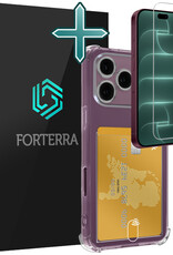 Forterra Forterra iPhone 18 Pro Max Hoesje Pashouder Met Screenprotector