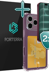 Forterra Forterra iPhone 18 Pro Max Hoesje Pashouder Met 2x Screenprotector