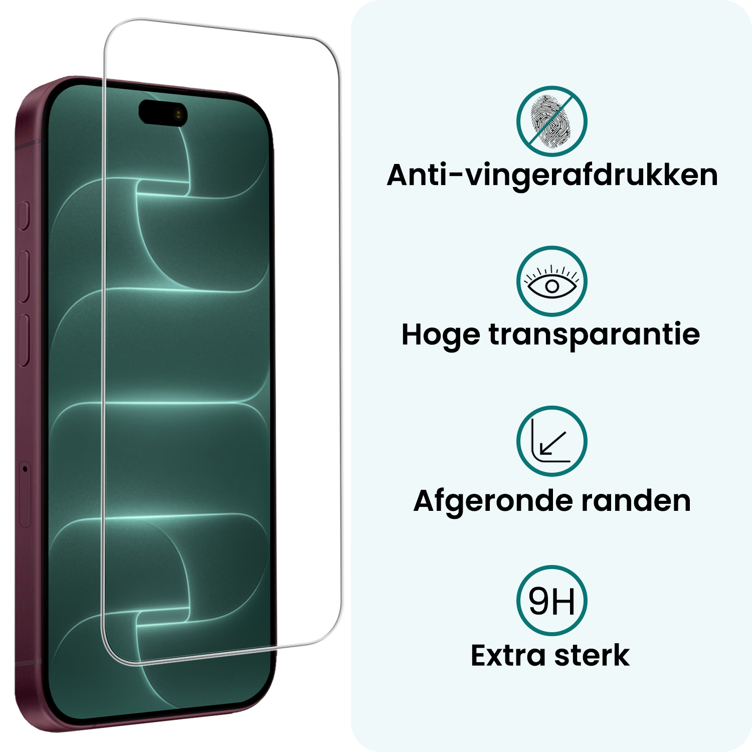 Forterra Forterra iPhone 18 Pro Max Hoesje Pashouder Met 2x Screenprotector