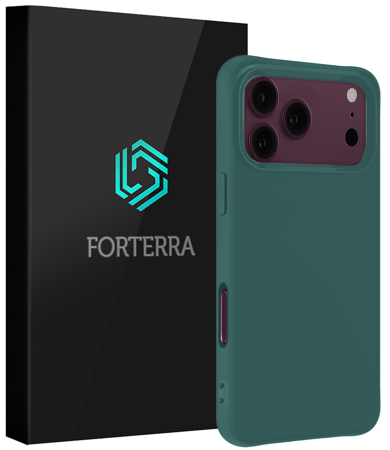 Forterra Forterra iPhone 18 Pro Hoesje Siliconen - Donkergroen