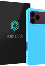 Forterra Forterra iPhone 18 Pro Hoesje Siliconen - Lichtblauw