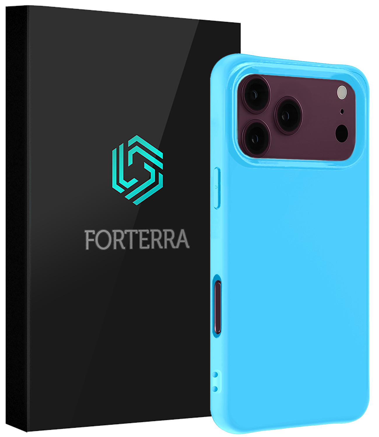 Forterra Forterra iPhone 18 Pro Hoesje Siliconen - Lichtblauw