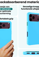 Forterra Forterra iPhone 18 Pro Hoesje Siliconen - Lichtblauw