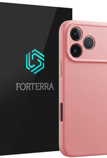 Forterra Forterra iPhone 18 Pro Hoesje Siliconen - Lichtroze
