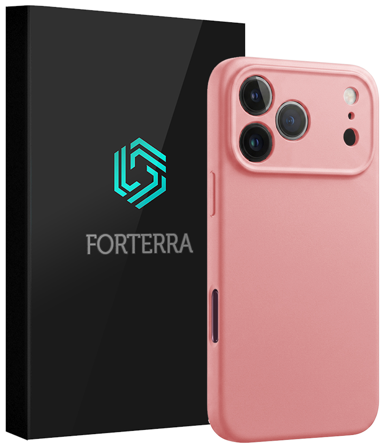 Forterra Forterra iPhone 18 Pro Hoesje Siliconen - Lichtroze