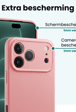 Forterra Forterra iPhone 18 Pro Hoesje Siliconen - Lichtroze