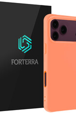 Forterra Forterra iPhone 18 Pro Hoesje Siliconen - Perzik