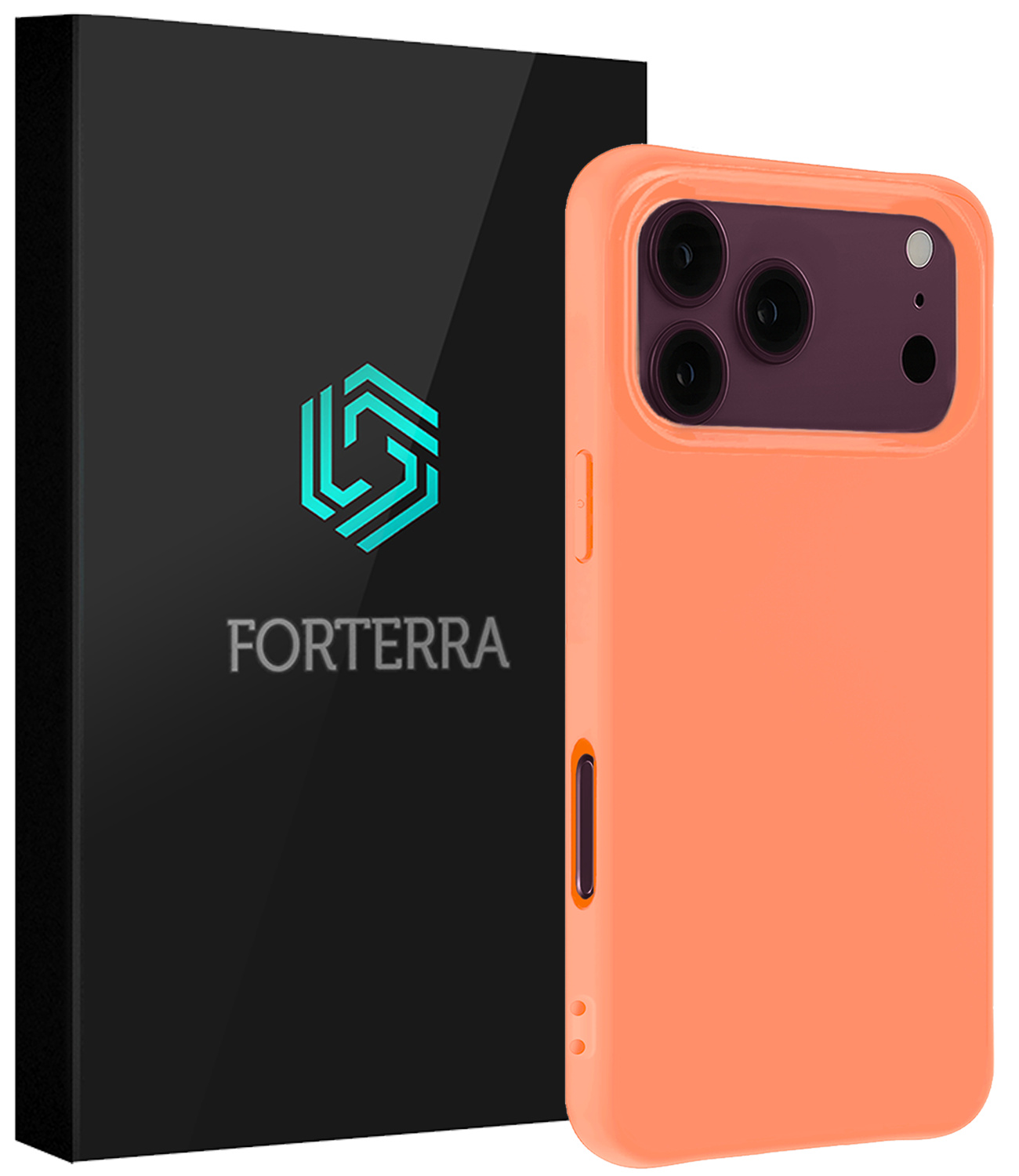 Forterra Forterra iPhone 18 Pro Hoesje Siliconen - Perzik