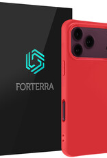 Forterra Forterra iPhone 18 Pro Hoesje Siliconen - Rood