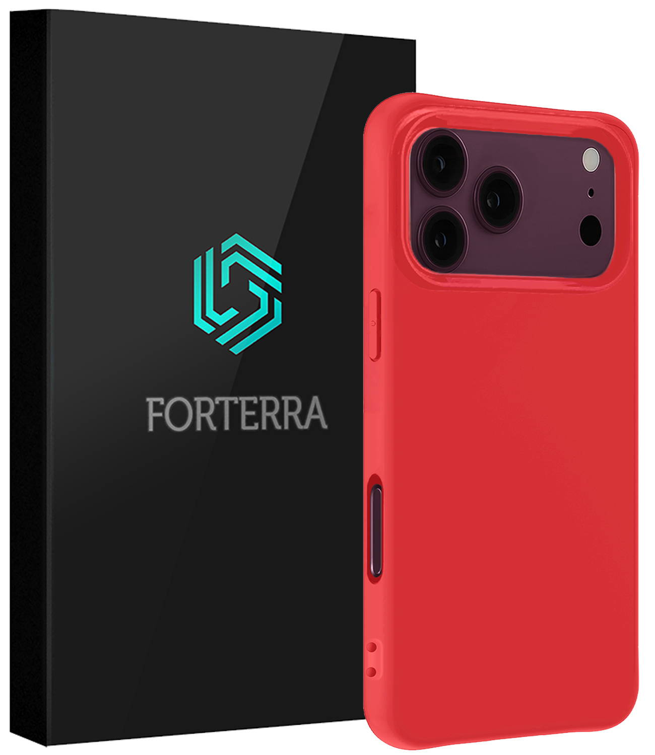 Forterra Forterra iPhone 18 Pro Hoesje Siliconen - Rood