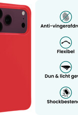 Forterra Forterra iPhone 18 Pro Hoesje Siliconen - Rood